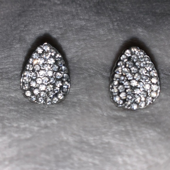 3pr crystal, jet, enamel 80s stud earrings - Picture 7 of 10